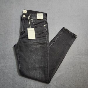 J. Crew Denim Women 27 Black 9" High Rise Toothpick Skinny Jeans NWT